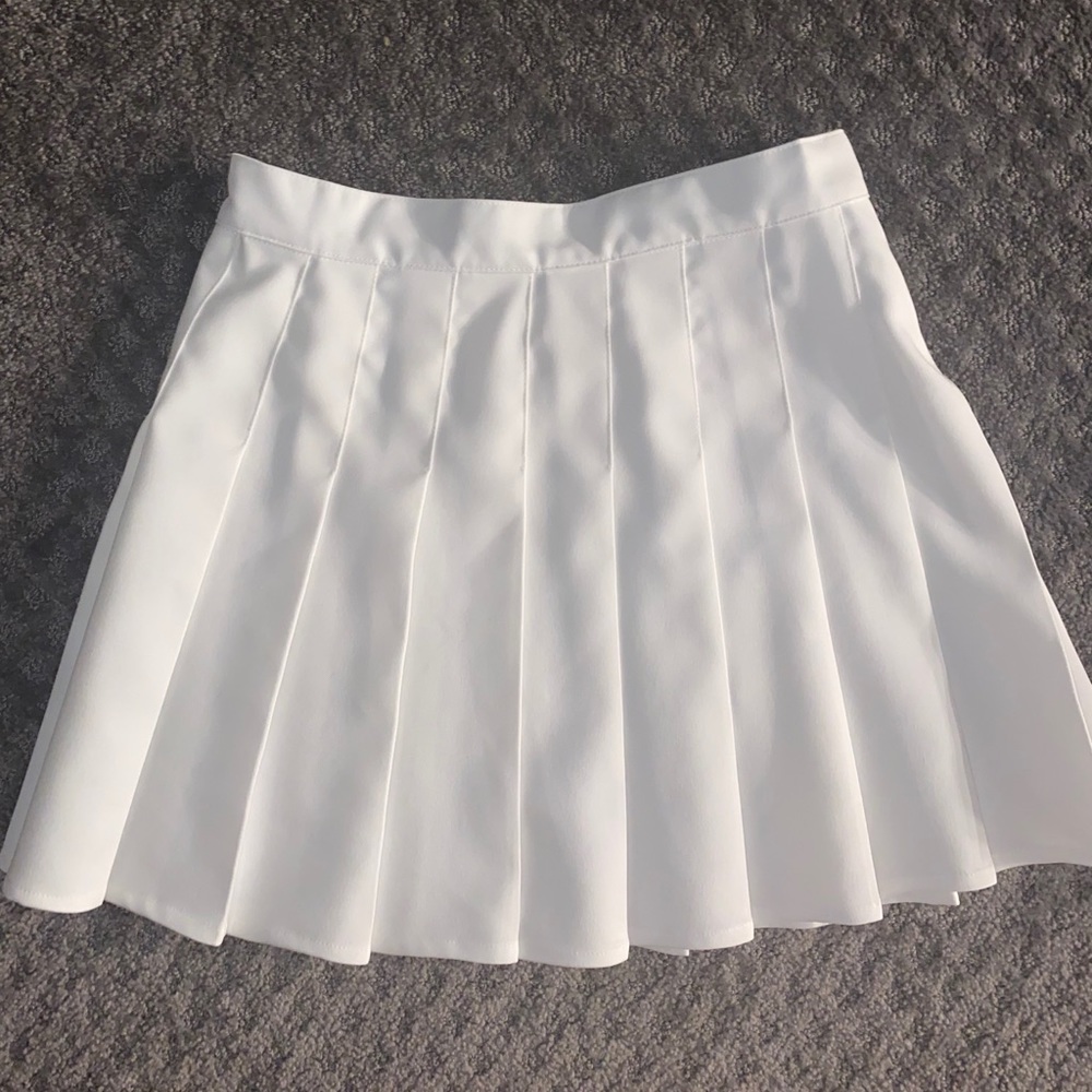 White tennis skirt
